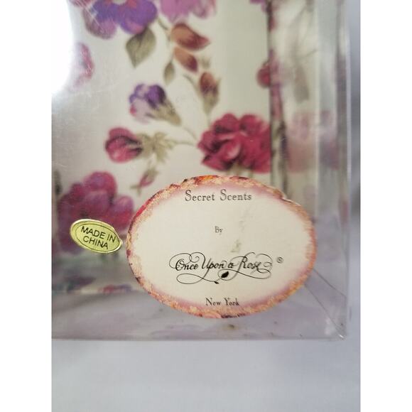 VTG 80's Secret Scents By Once Upon A Rose Floral Fabric Teddy Bear/Pic Frame NY - Picture 9 of 11